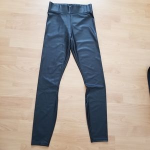 Pleather high waisted leggings
